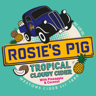 Westons Rosie's Pig Tropical Cloudy Cider with Pineapple&Coconut