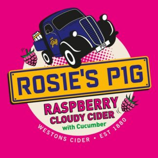 Westons Rosie's Pig Raspberry Cloudy Cider with Cucumber